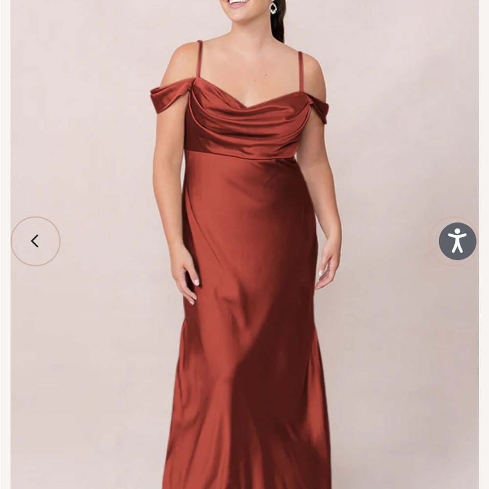 Revelry bridesmaid dress style Sienna in Terracotta Rust